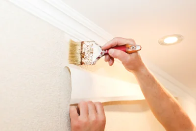 Pose de papier peint à Barro — revêtements muraux et toiles de verre